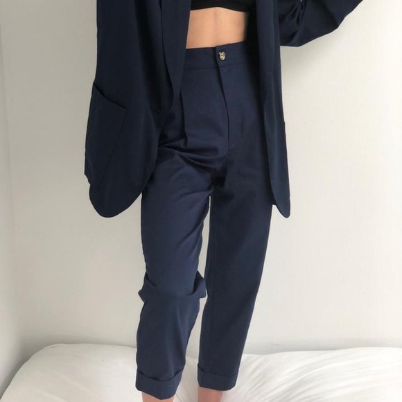 ISO NA NIN Oliver Pants in Navy - Picture 1 of 1